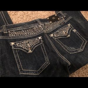 Miss Me Flap-Pocket Bootcut Jeans